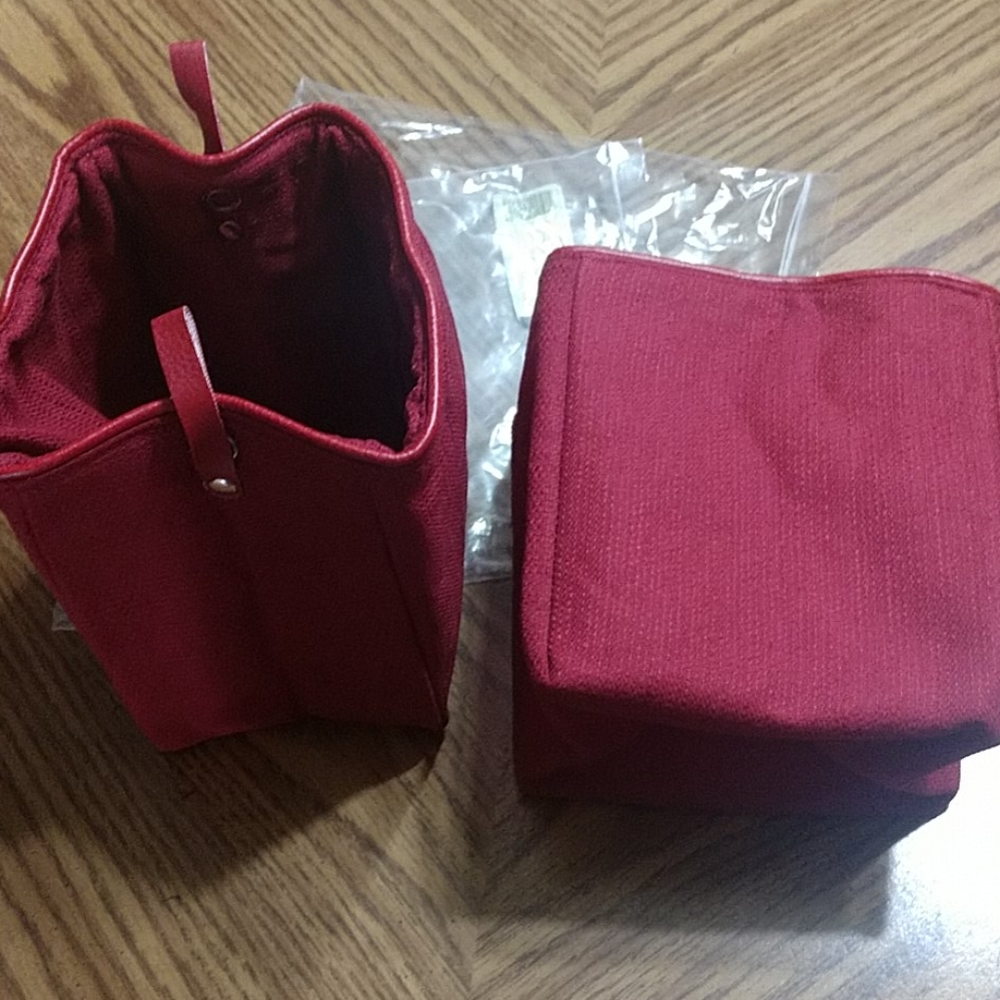 2 Longaberger Fabric Bin Dividers Paprika